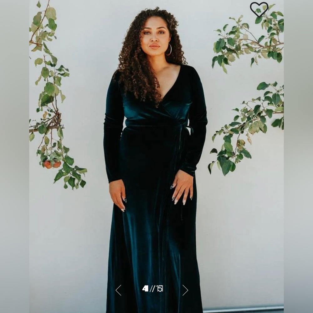Baltic Born Esmeralda Velvet Wrap Maxi Dress in Jade